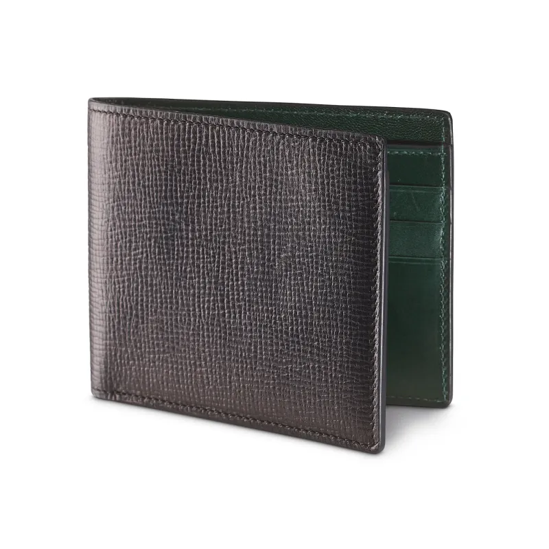 Billfold Wallet Black Willow Grain sold by Crockett & Jones