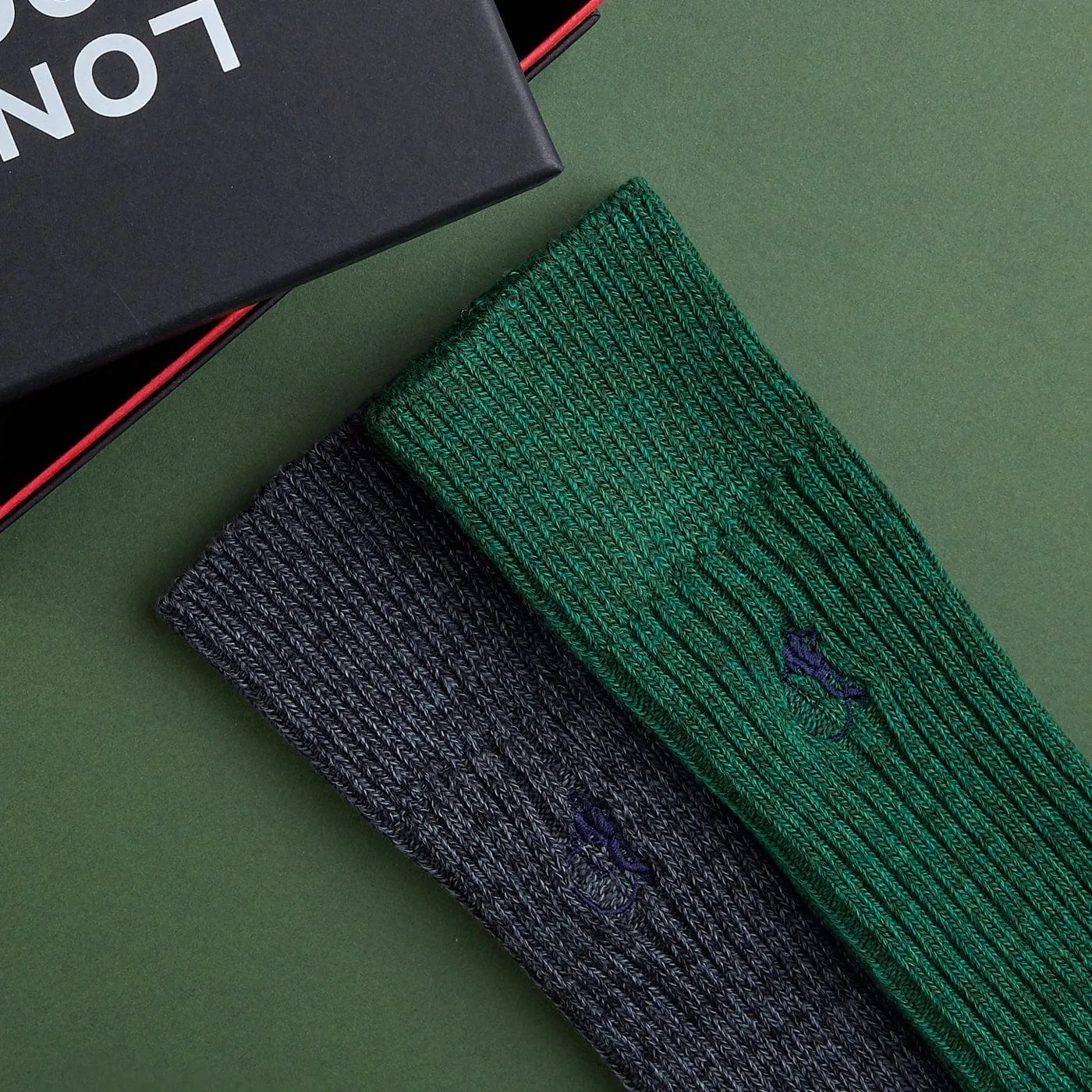 Boot Socks 2 Pair Gift Box sold by Crockett & Jones product image thumbnail 2