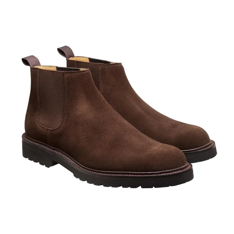 Elgin Dark Brown Suede sold by Crockett & Jones