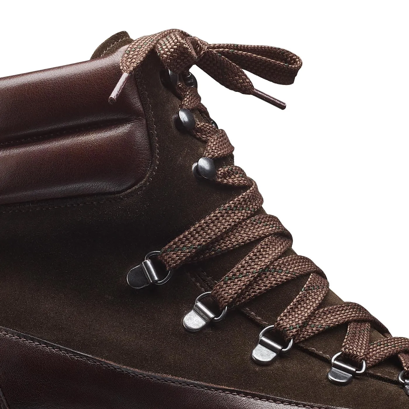 Annie Dark Brown Wax Calf & Earth Green Suede sold by Crockett & Jones product image thumbnail 5