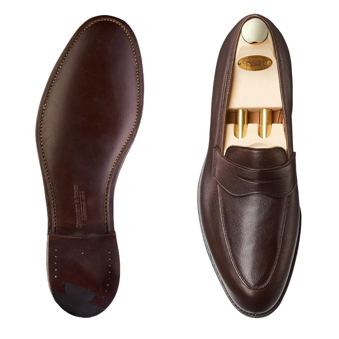 Nice Dark Brown Milled Calf sold by Crockett & Jones product image thumbnail 2