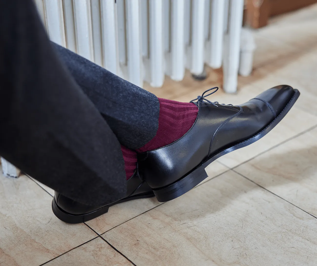Simply Sartorial Socks - Rich Burgundy sold by Crockett & Jones product image thumbnail 4