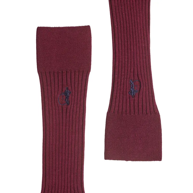 Simply Sartorial Socks - Rich Burgundy sold by Crockett & Jones