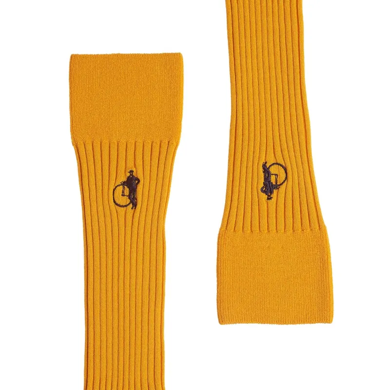 Simply Sartorial Socks - Mustard sold by Crockett & Jones
