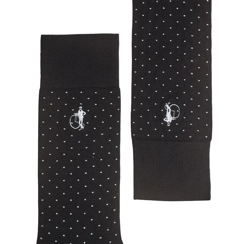 Spot of Style Socks - Black sold by Crockett & Jones