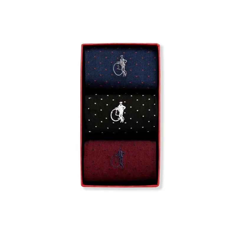 Spot of Style Socks - 3 Pair Gift Box sold by Crockett & Jones
