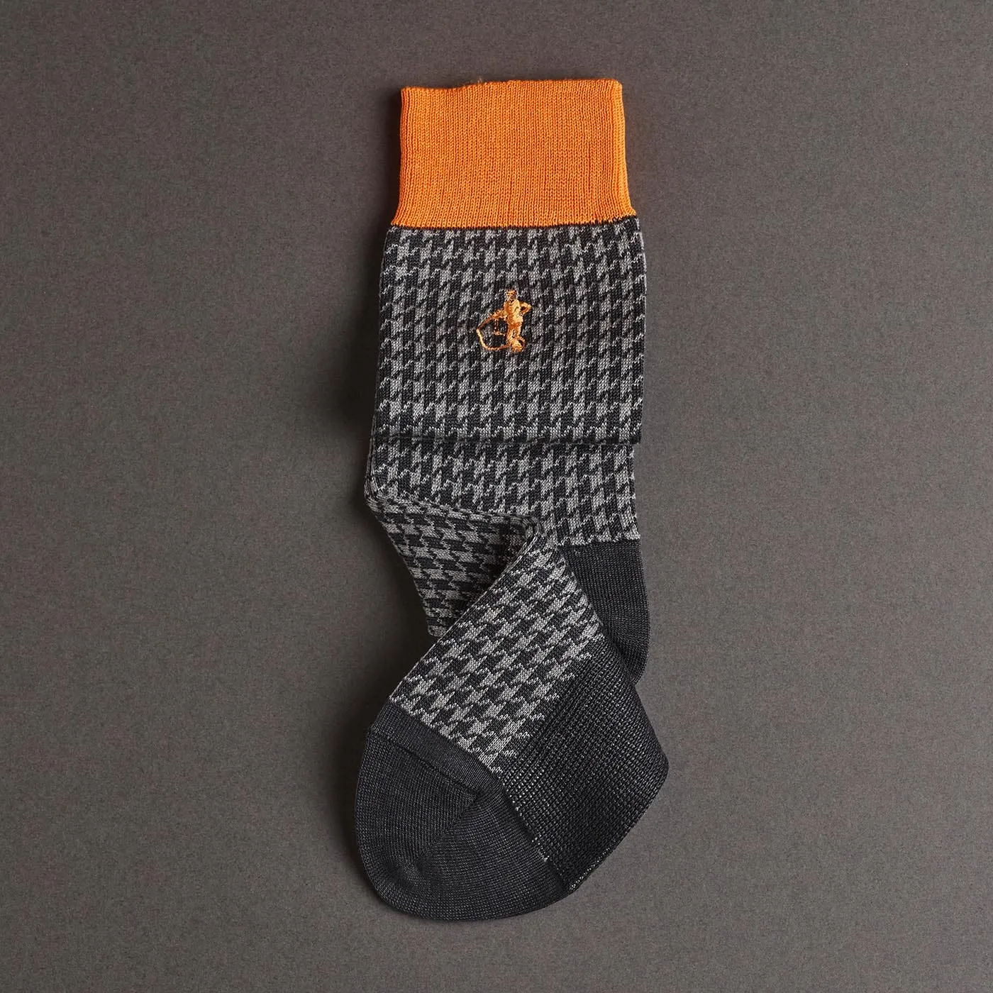 Houndstooth Socks - Grey sold by Crockett & Jones product image thumbnail 2