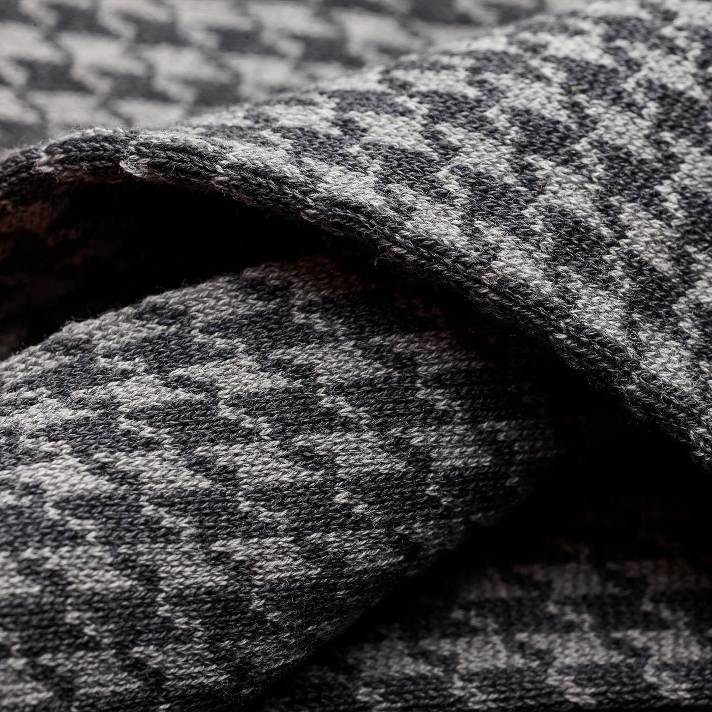 Houndstooth Socks - Grey sold by Crockett & Jones product image thumbnail 3