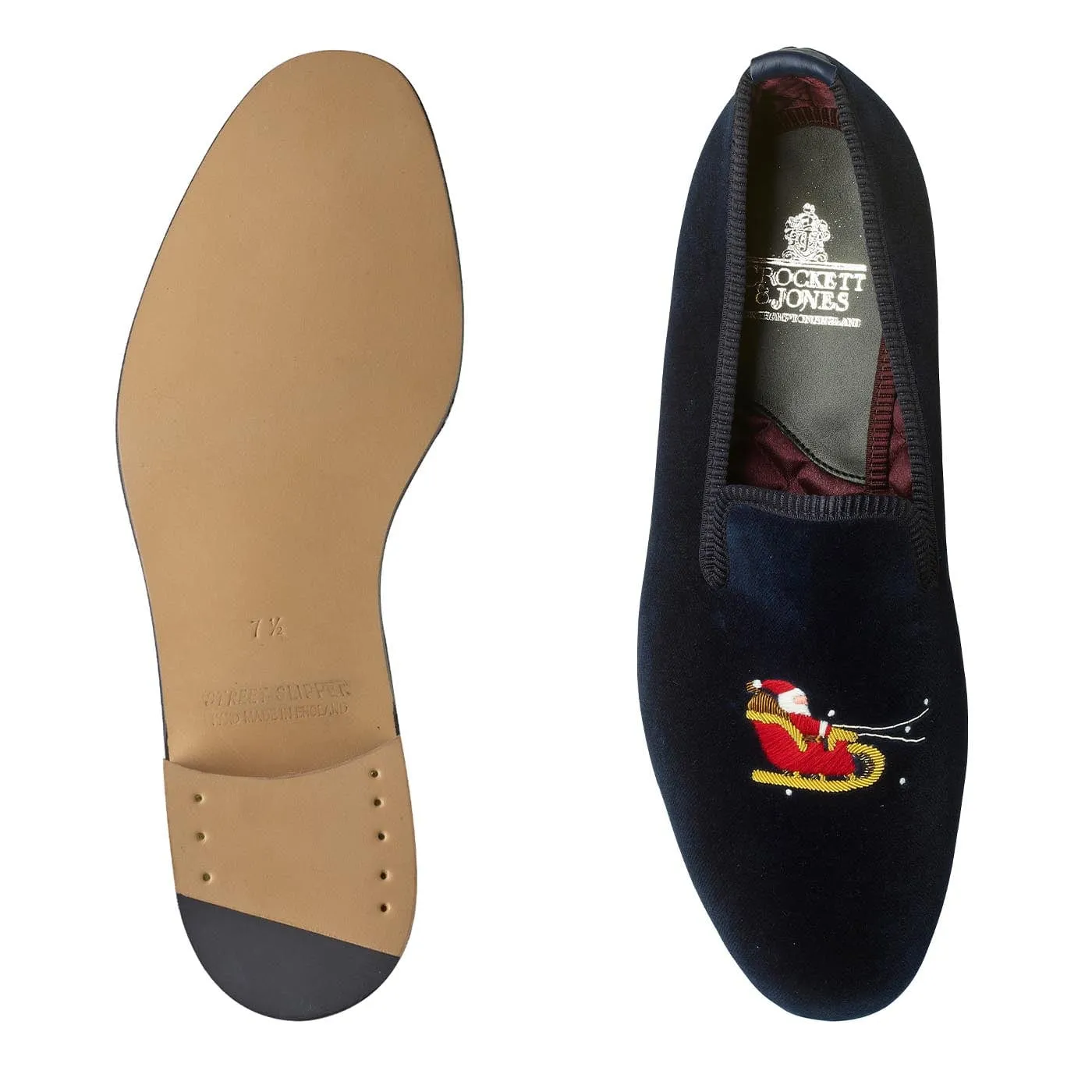 Santa Navy Velvet sold by Crockett & Jones product image thumbnail 2