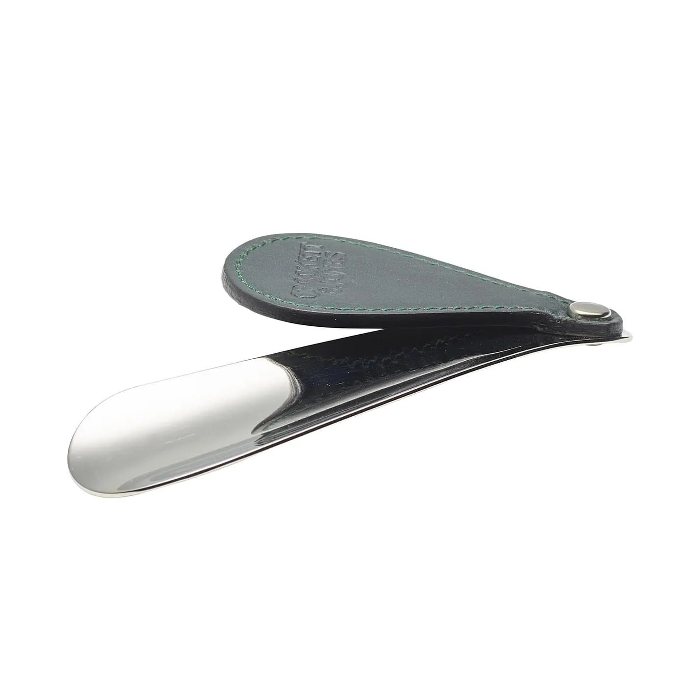 Shoe Horn Green Leather sold by Crockett & Jones