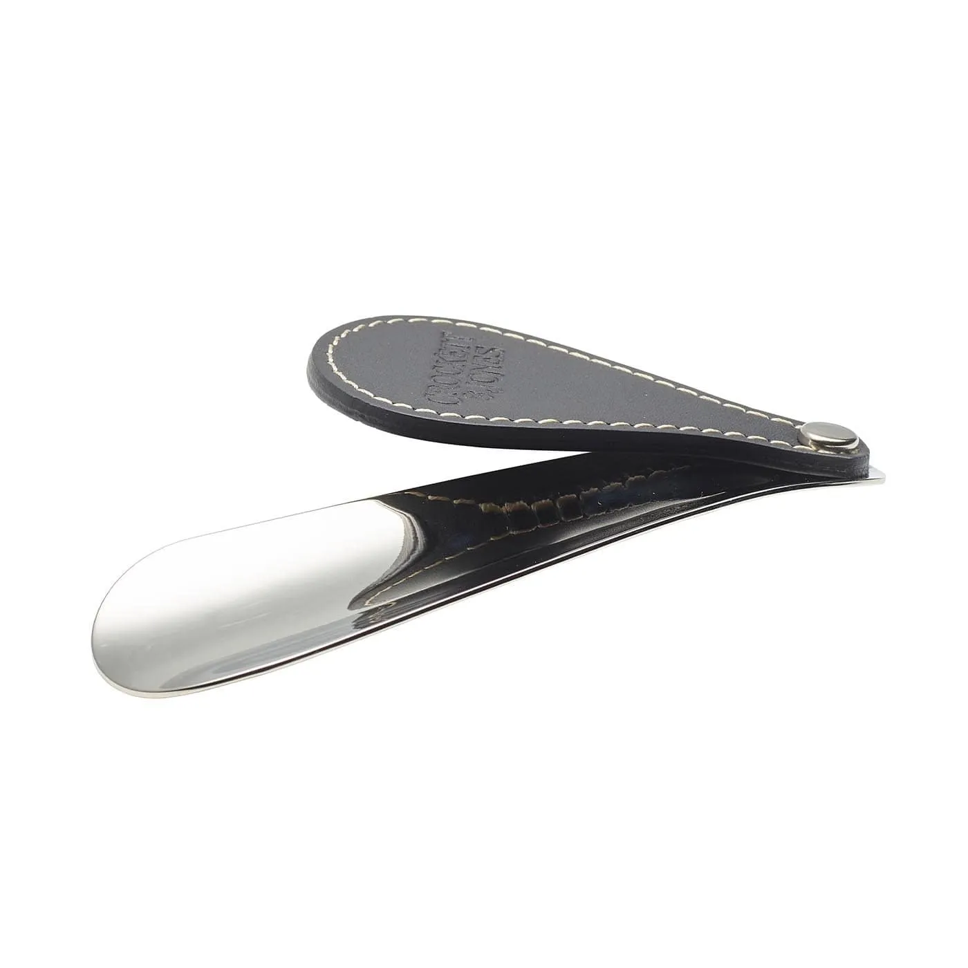 Shoe Horn Black Leather sold by Crockett & Jones