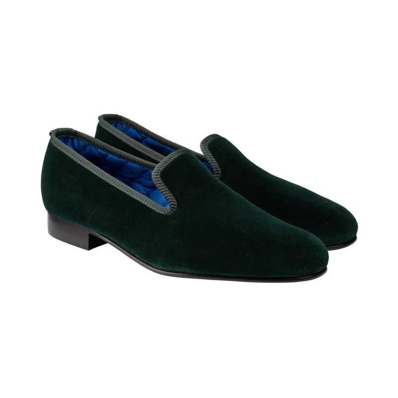 Plain Albert Green Velvet made by Crockett & Jones