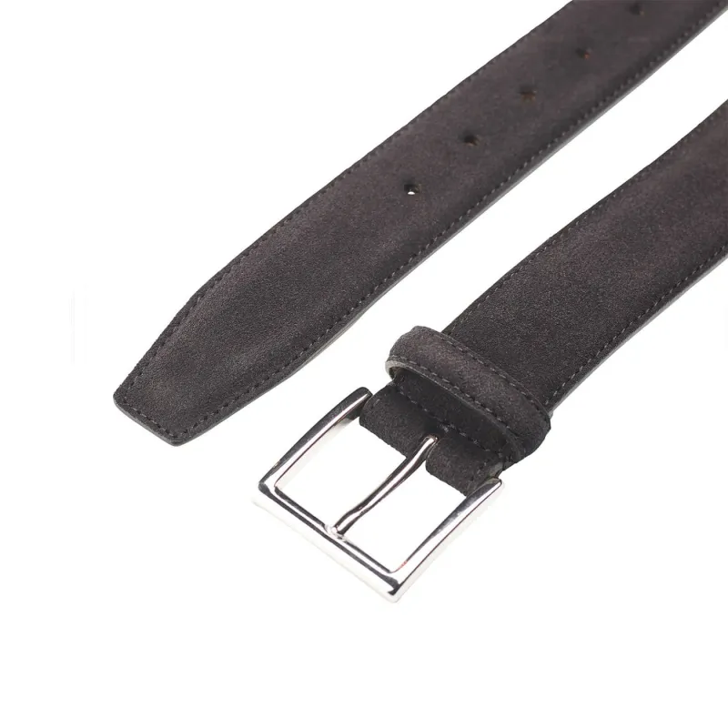 Belt Black Suede sold by Crockett & Jones