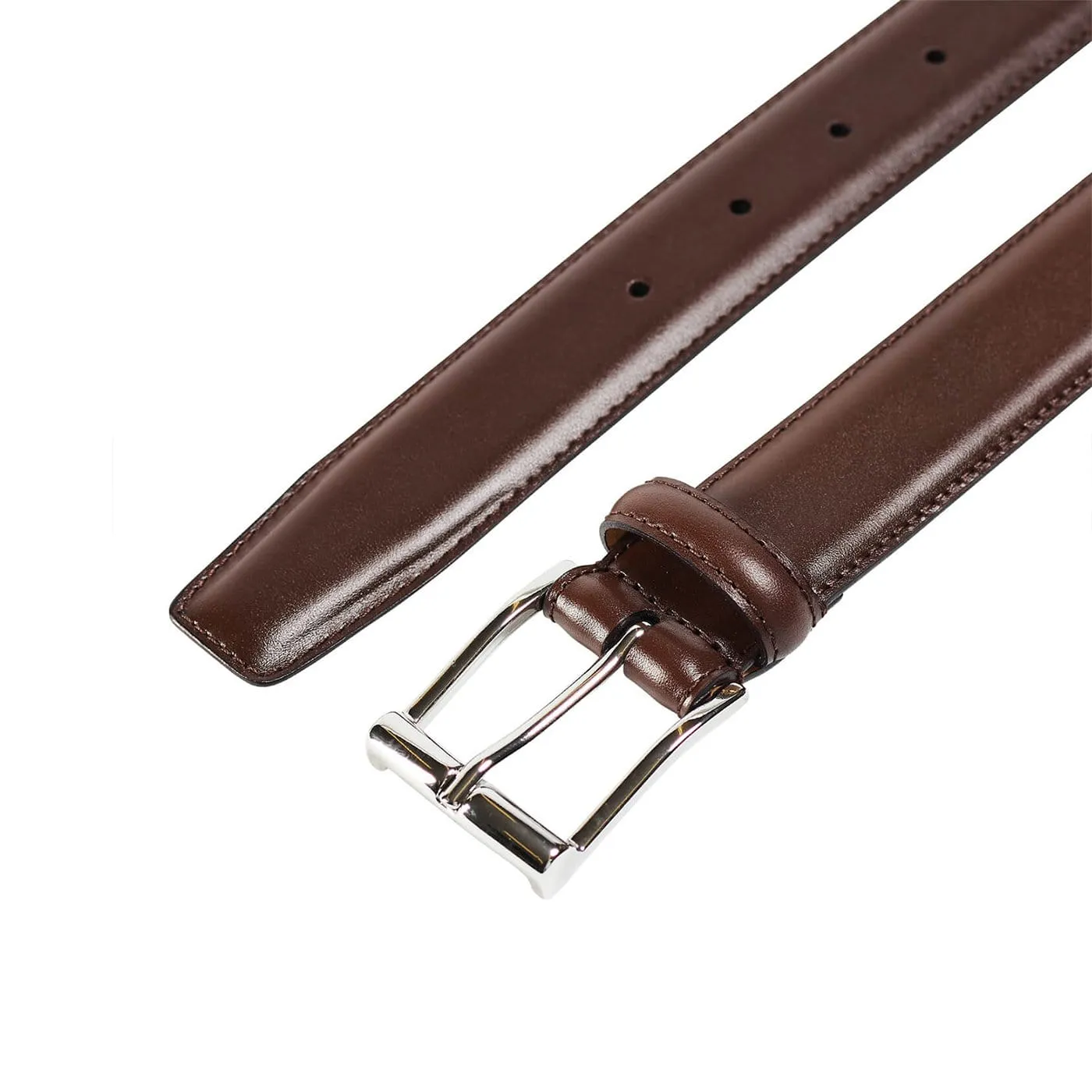 Belt Dark Brown Burnished Calf sold by Crockett & Jones