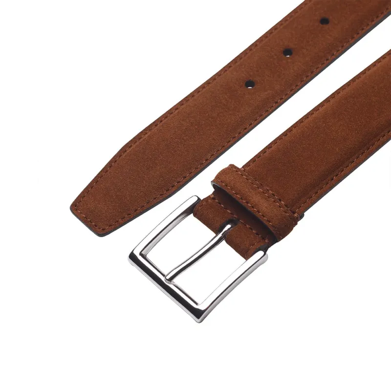 Belt Tobacco Suede sold by Crockett & Jones
