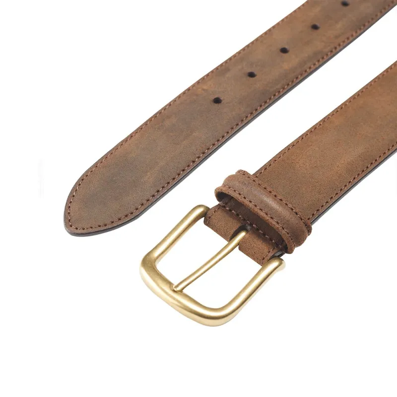 Belt Dark Brown Rough-Out Suede sold by Crockett & Jones
