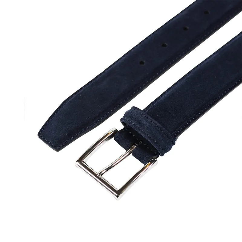 Belt Navy Suede sold by Crockett & Jones