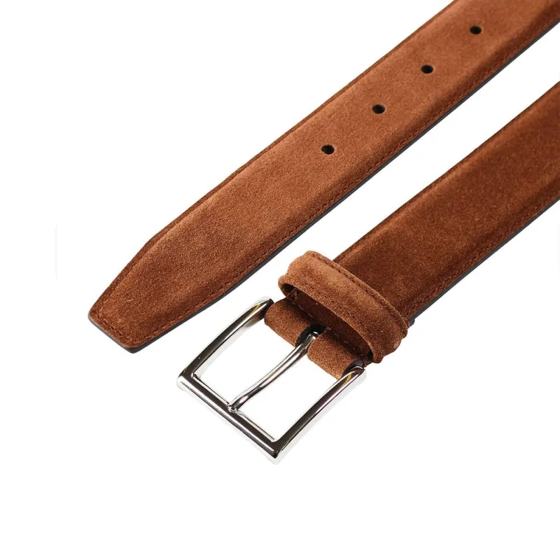 Belt Polo Brown Suede sold by Crockett & Jones