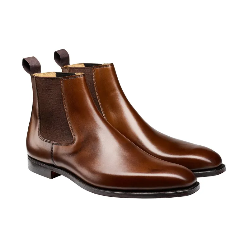 Lingfield Dark Brown Burnished Calf made by Crockett & Jones