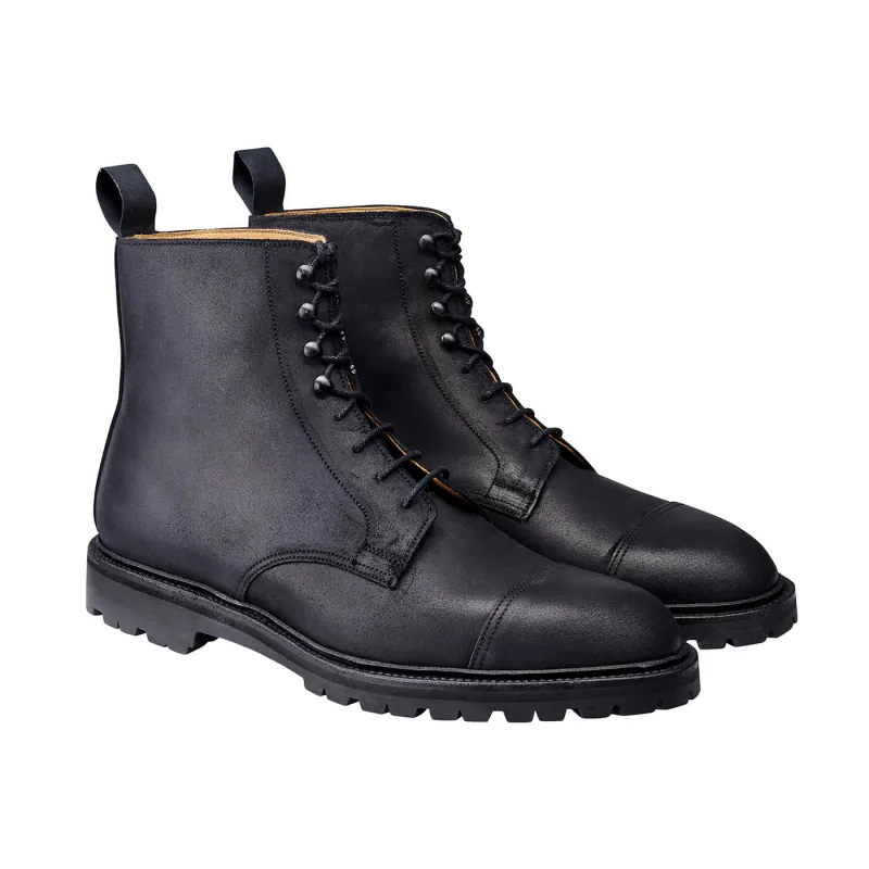 Coniston Black Rough-Out Suede sold by Crockett & Jones