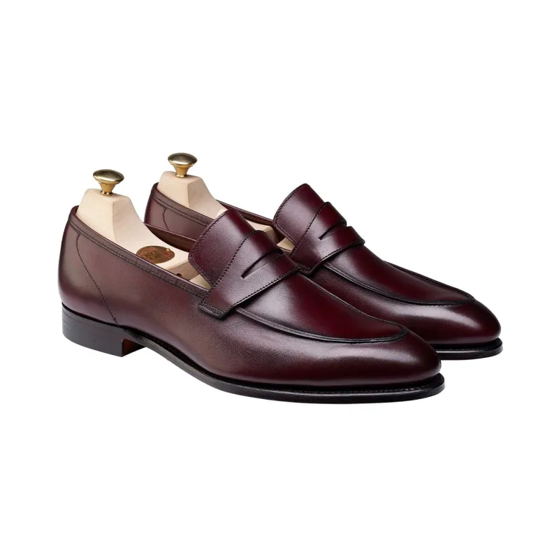 Lucy Burgundy Burnished Calf sold by Crockett & Jones