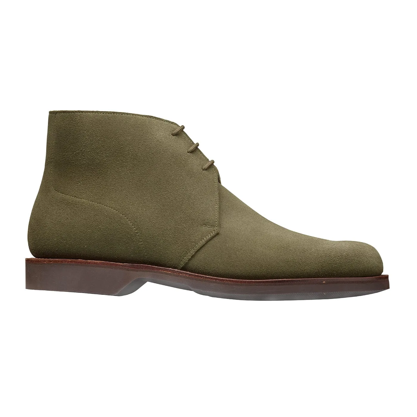 Chukka 4 Olive Reverse Butt Suede sold by Crockett & Jones product image thumbnail 3