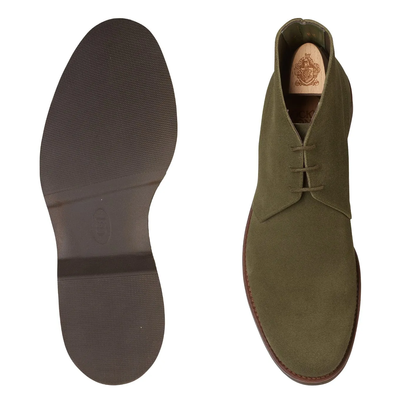 Chukka 4 Olive Reverse Butt Suede sold by Crockett & Jones product image thumbnail 2