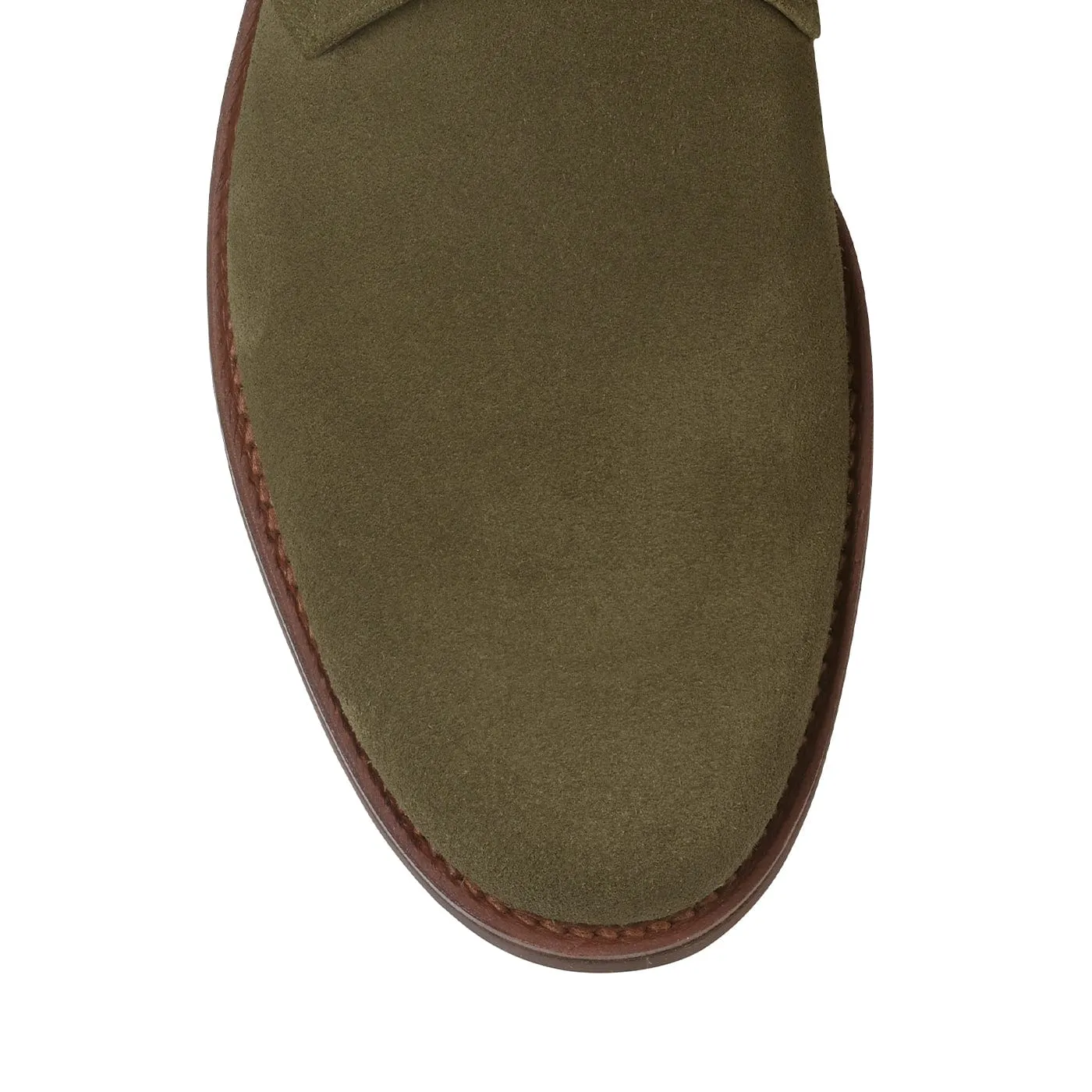 Chukka 4 Olive Reverse Butt Suede sold by Crockett & Jones product image thumbnail 4