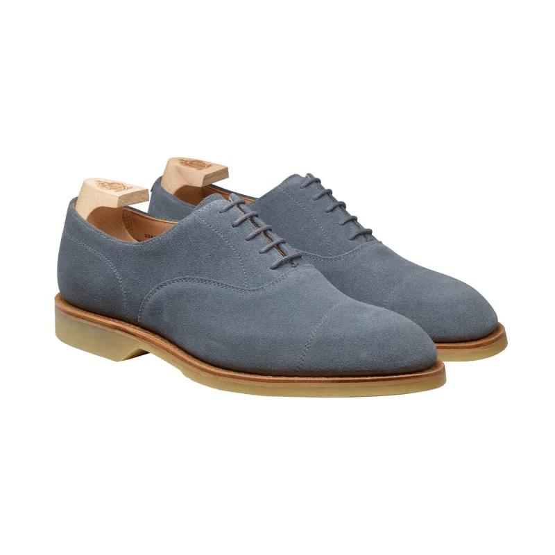Tresco Pastel Blue Suede sold by Crockett & Jones