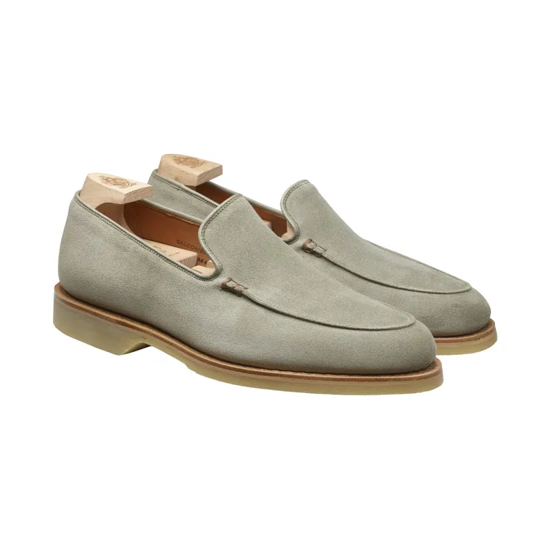 Salcombe 2 Pistachio Suede sold by Crockett & Jones
