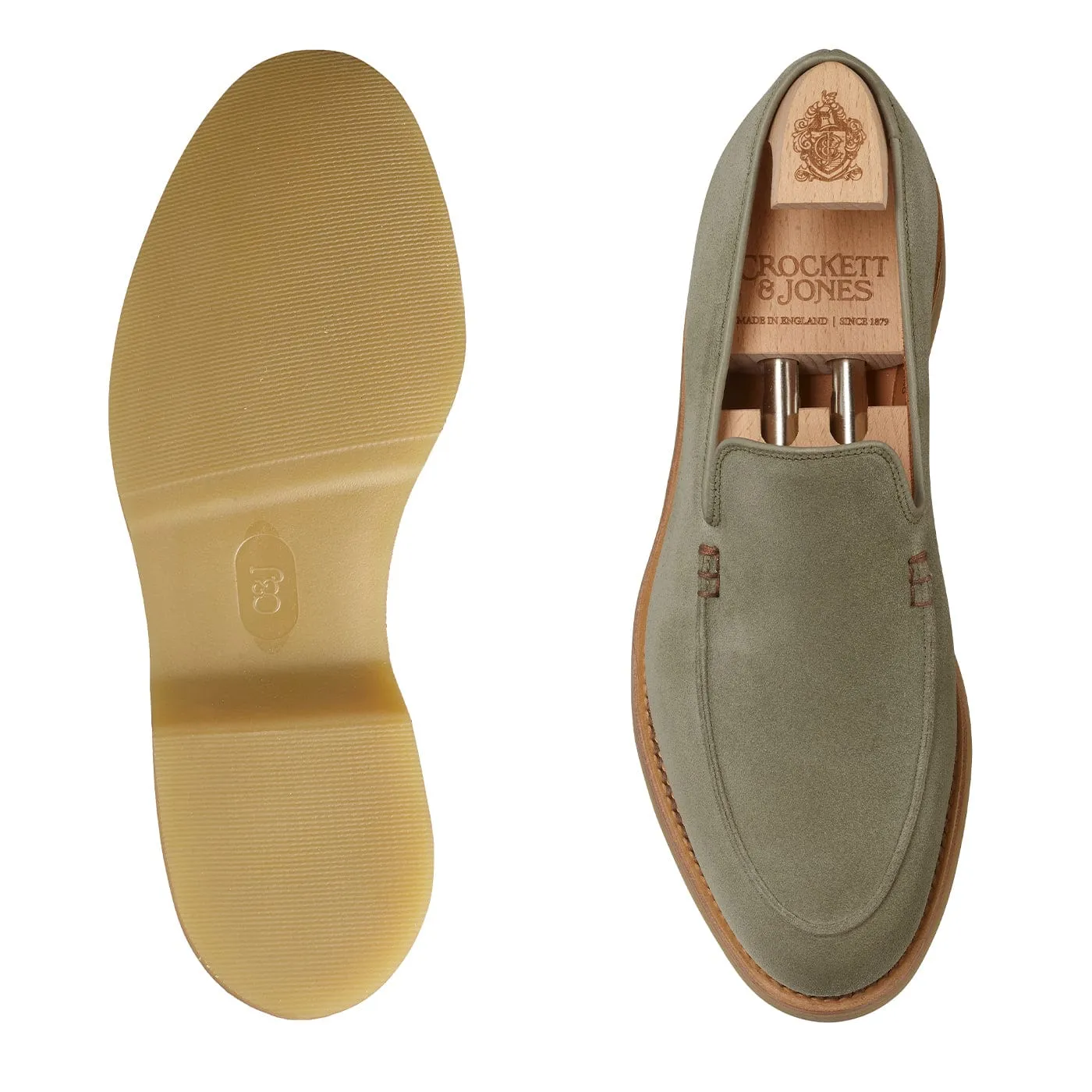 Salcombe 2 Pistachio Suede sold by Crockett & Jones product image thumbnail 2