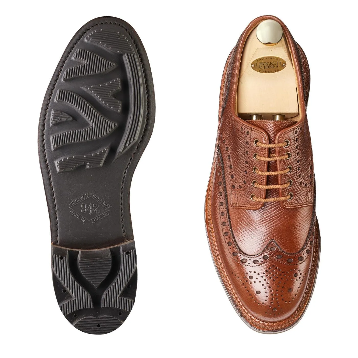 Cardigan 5 Walnut Hatch Grain sold by Crockett & Jones product image thumbnail 2