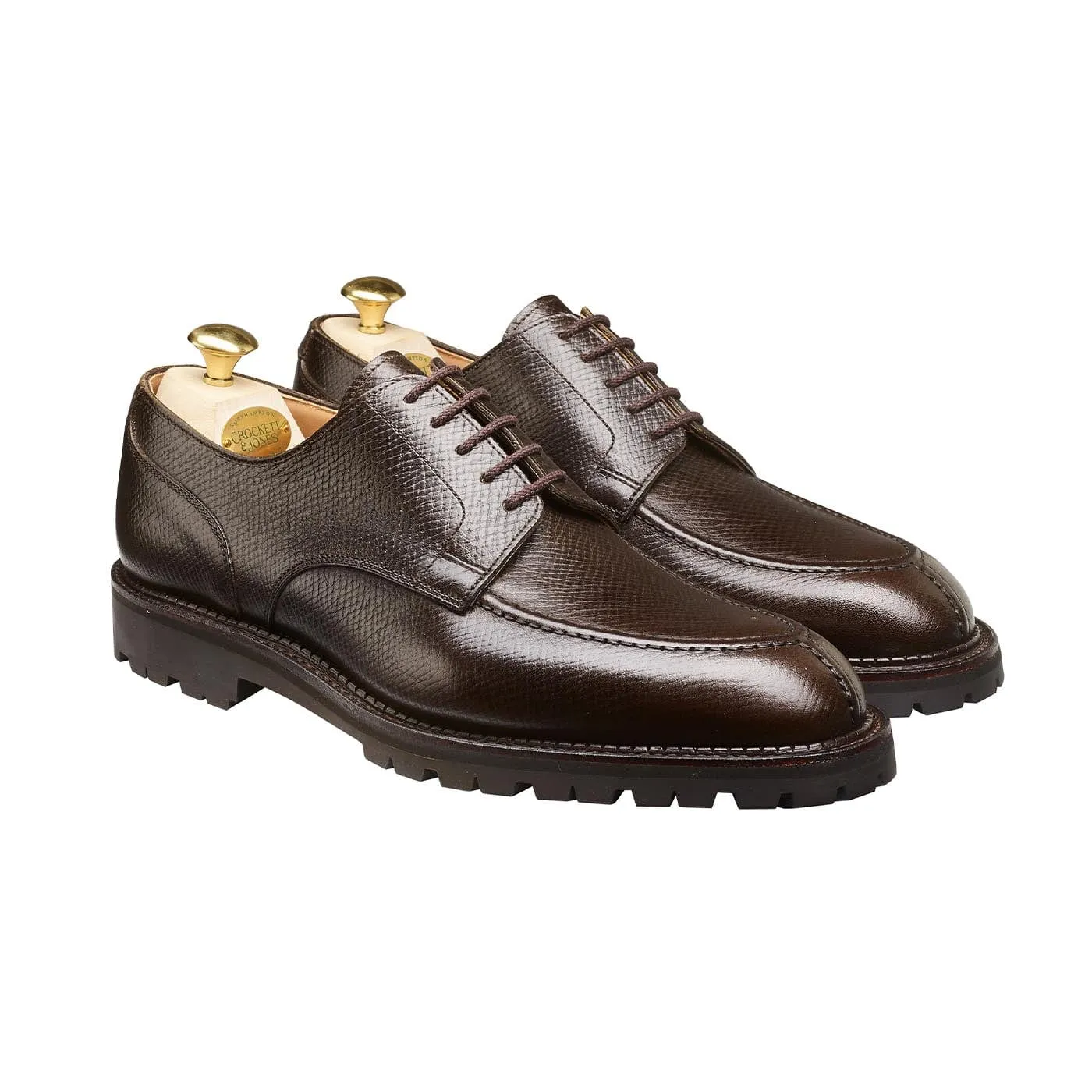 Denver Dark Brown Hatch Grain sold by Crockett & Jones