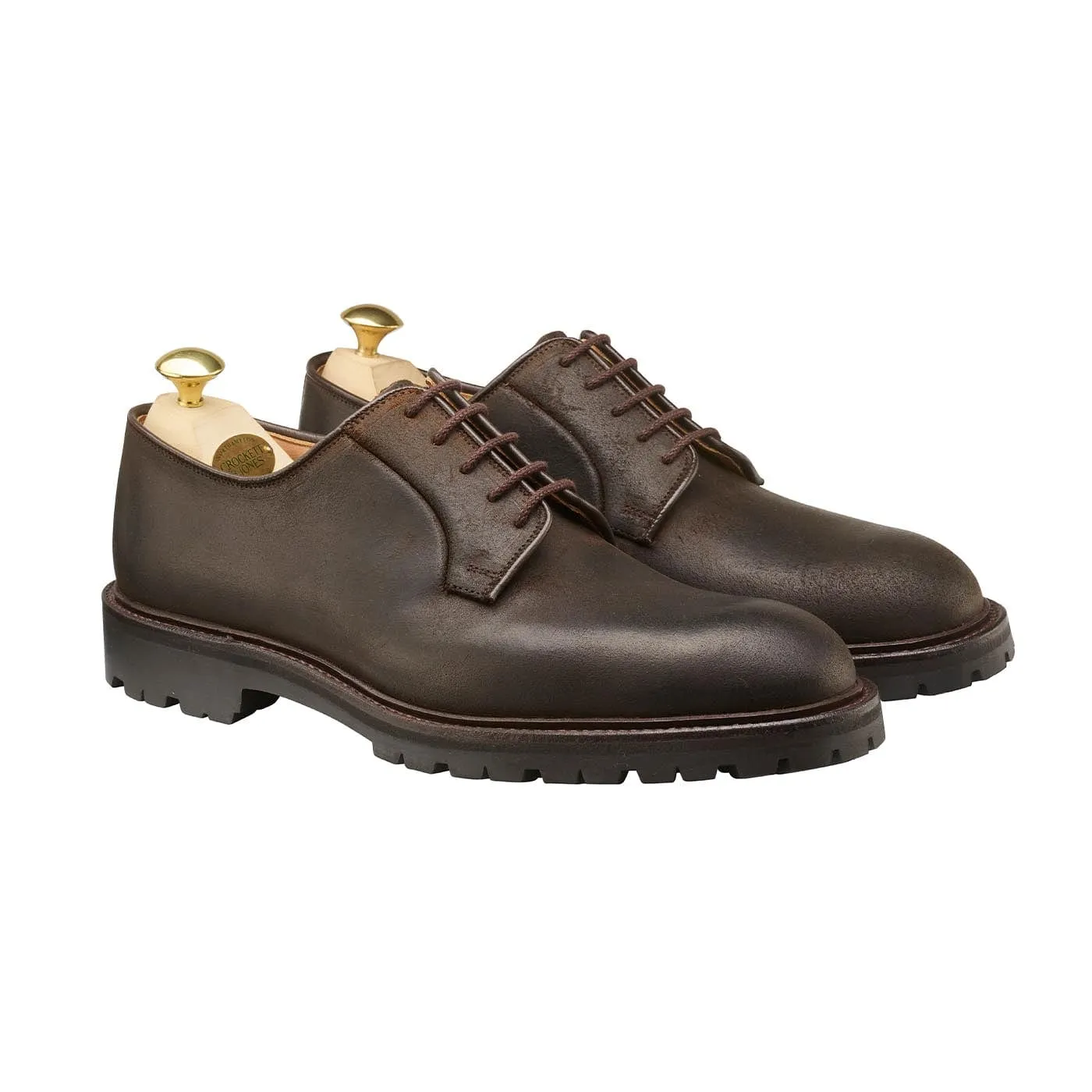 Lanark 3 Dark Brown Rough-Out Suede sold by Crockett & Jones