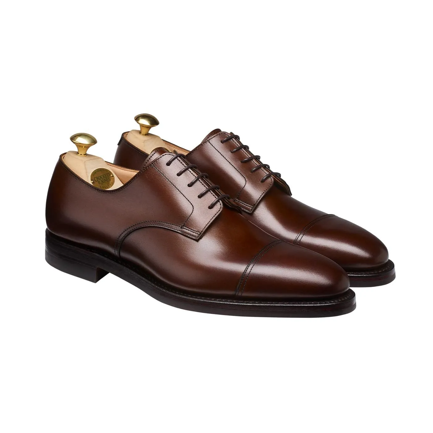 Ripon Dark Brown Burnished Calf sold by Crockett & Jones