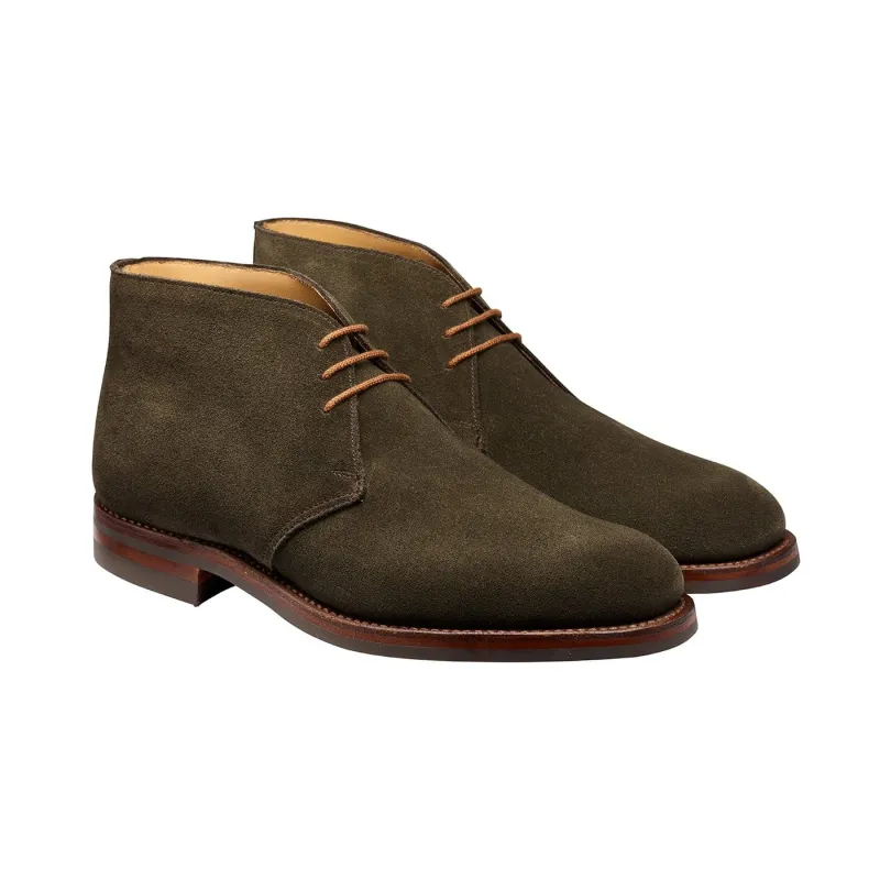 Chiltern Earth Green Suede sold by Crockett & Jones