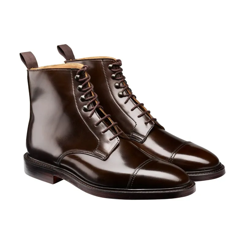 Harlech Dark Brown Cordovan made by Crockett & Jones