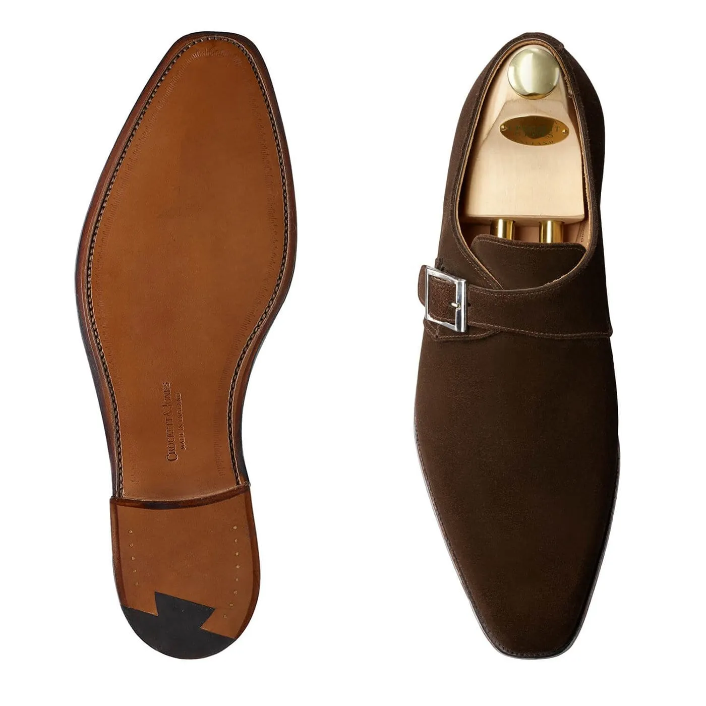 Monkton Dark Brown Calf Suede sold by Crockett & Jones product image thumbnail 2