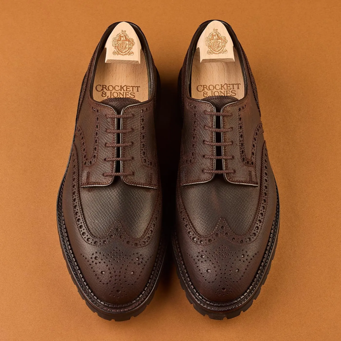 Pembroke Dark Brown Hatch Grain Rough-Out Suede sold by Crockett & Jones product image thumbnail 2