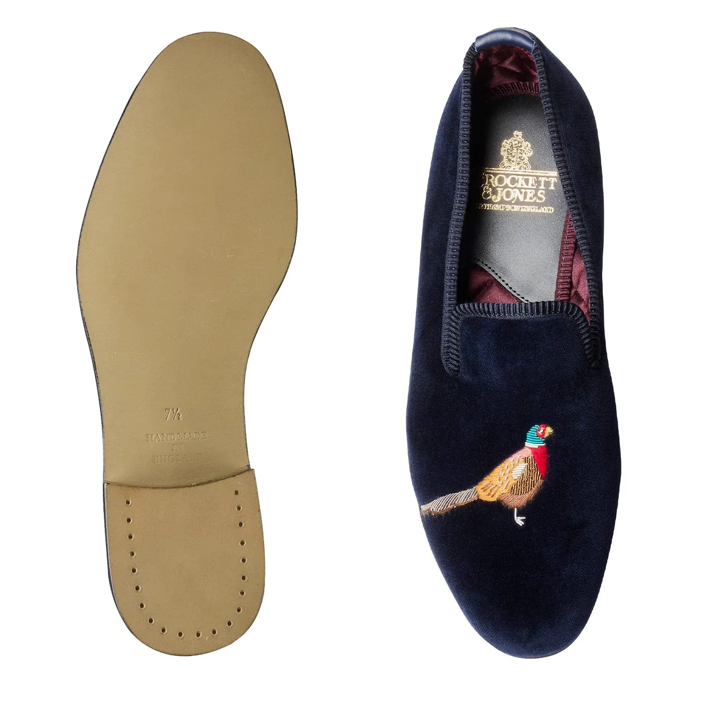 Pheasant Navy Velvet sold by Crockett & Jones product image thumbnail 2