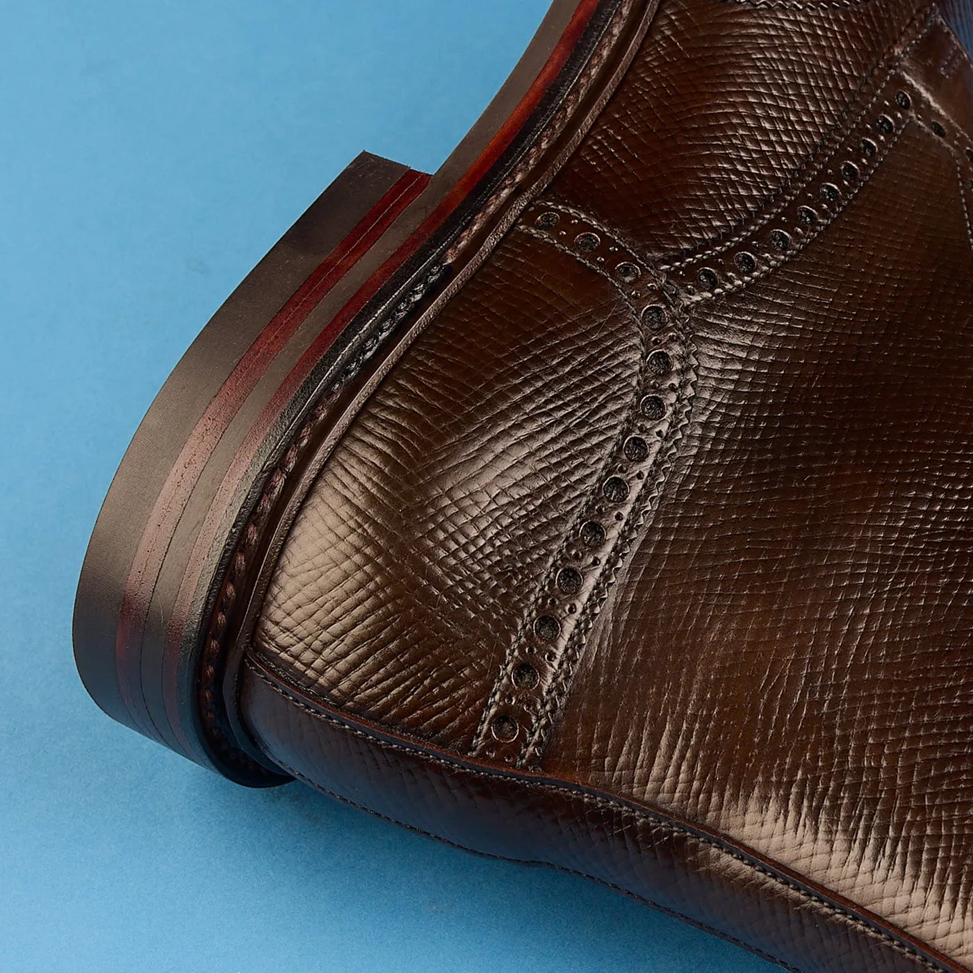 Islay Dark Brown Hatch Grain Cordovan sold by Crockett & Jones product image thumbnail 4