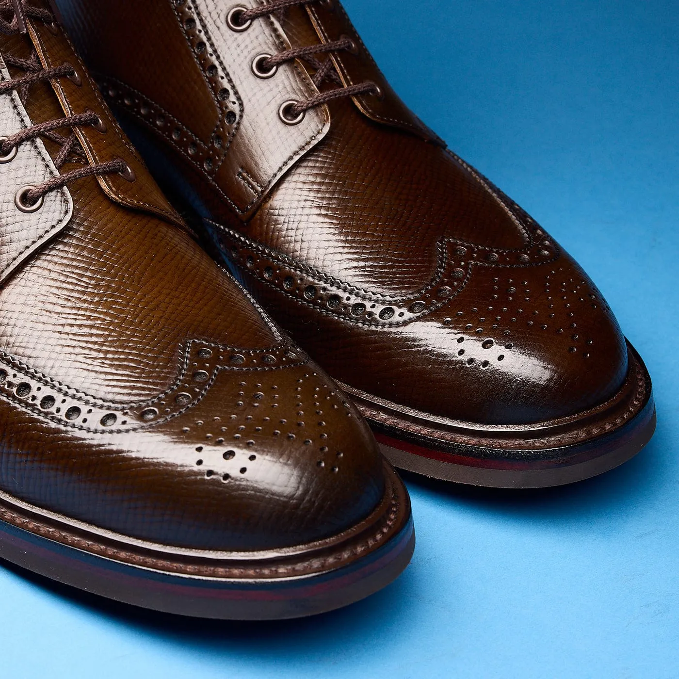 Islay Dark Brown Hatch Grain Cordovan sold by Crockett & Jones product image thumbnail 5