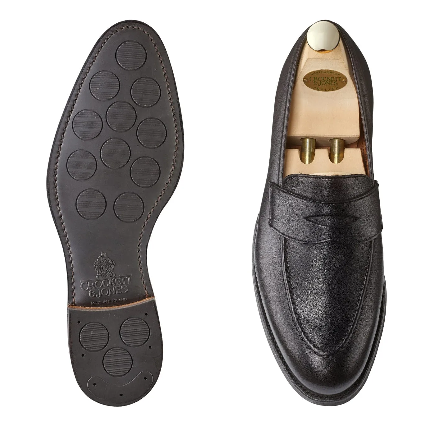 Henley 2 Black Milled Calf sold by Crockett & Jones product image thumbnail 2
