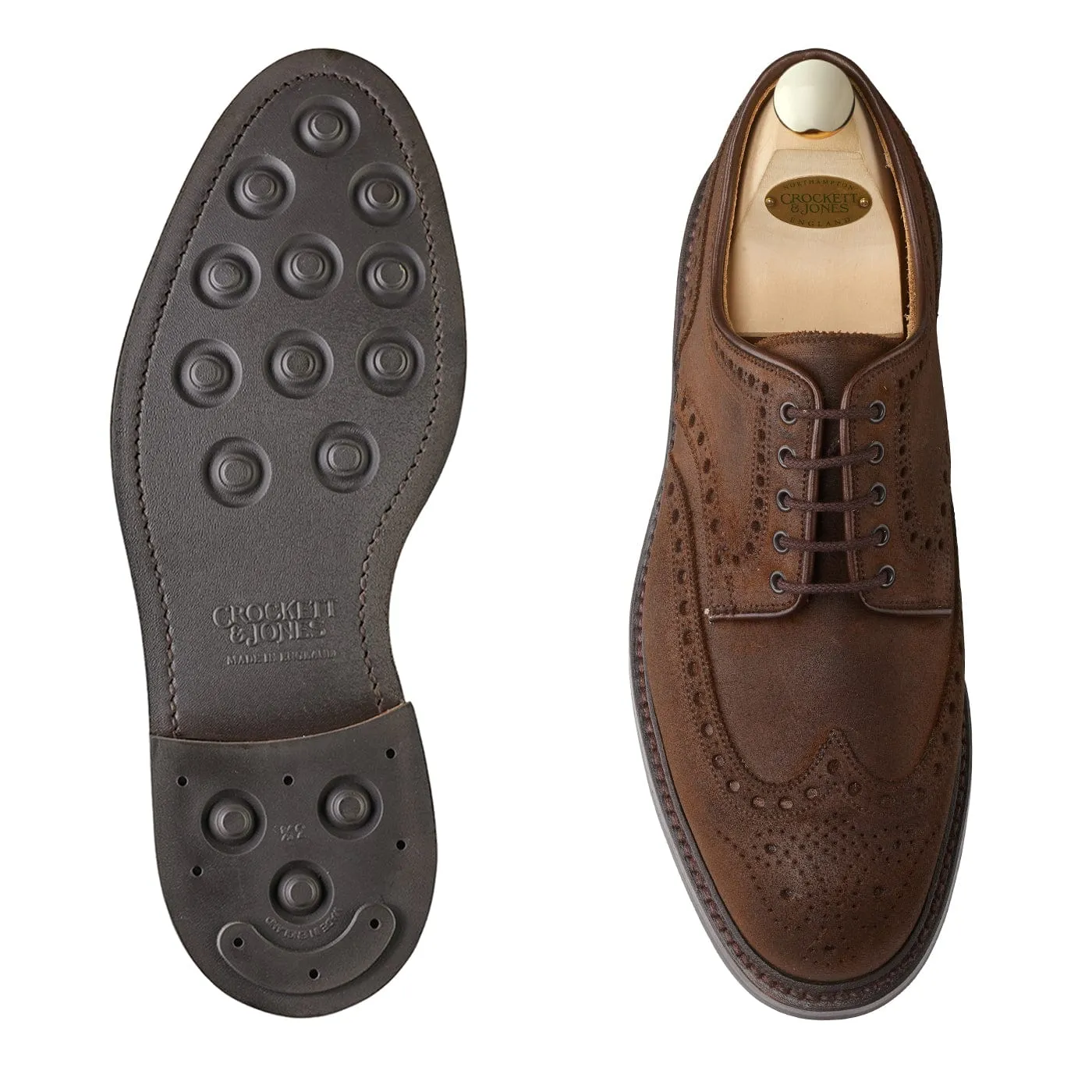 Cardigan 4 Dark Brown Rough-Out Suede sold by Crockett & Jones product image thumbnail 2