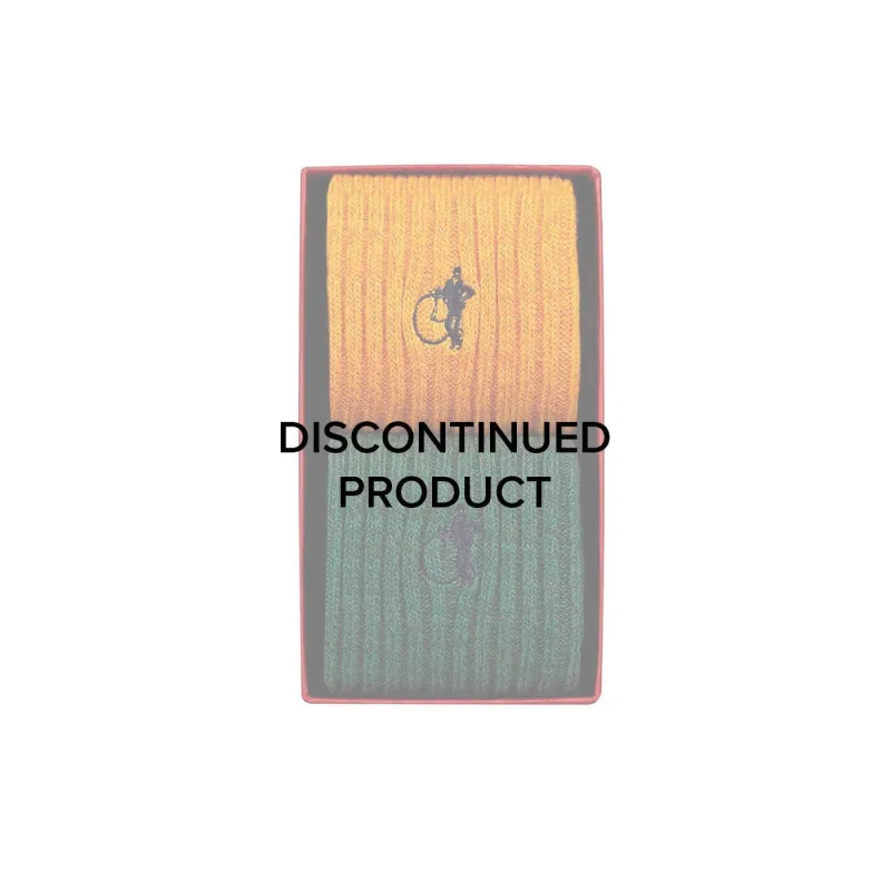 Boot Socks - 2 Pair Gift Box - Holland Collection made by Crockett & Jones