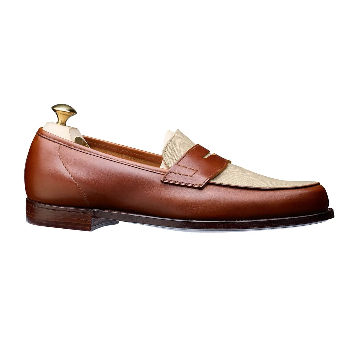 Richmond 2 Tan Burnished Calf & Stone Canvas sold by Crockett & Jones product image thumbnail 3