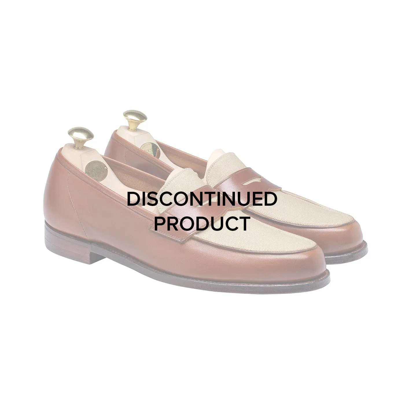 Richmond 2 Tan Burnished Calf & Stone Canvas sold by Crockett & Jones