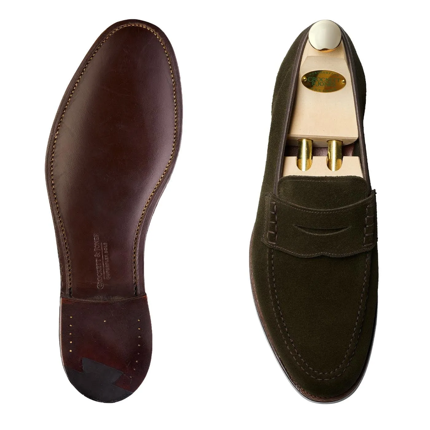 Seaton Earth Green Suede sold by Crockett & Jones product image thumbnail 2