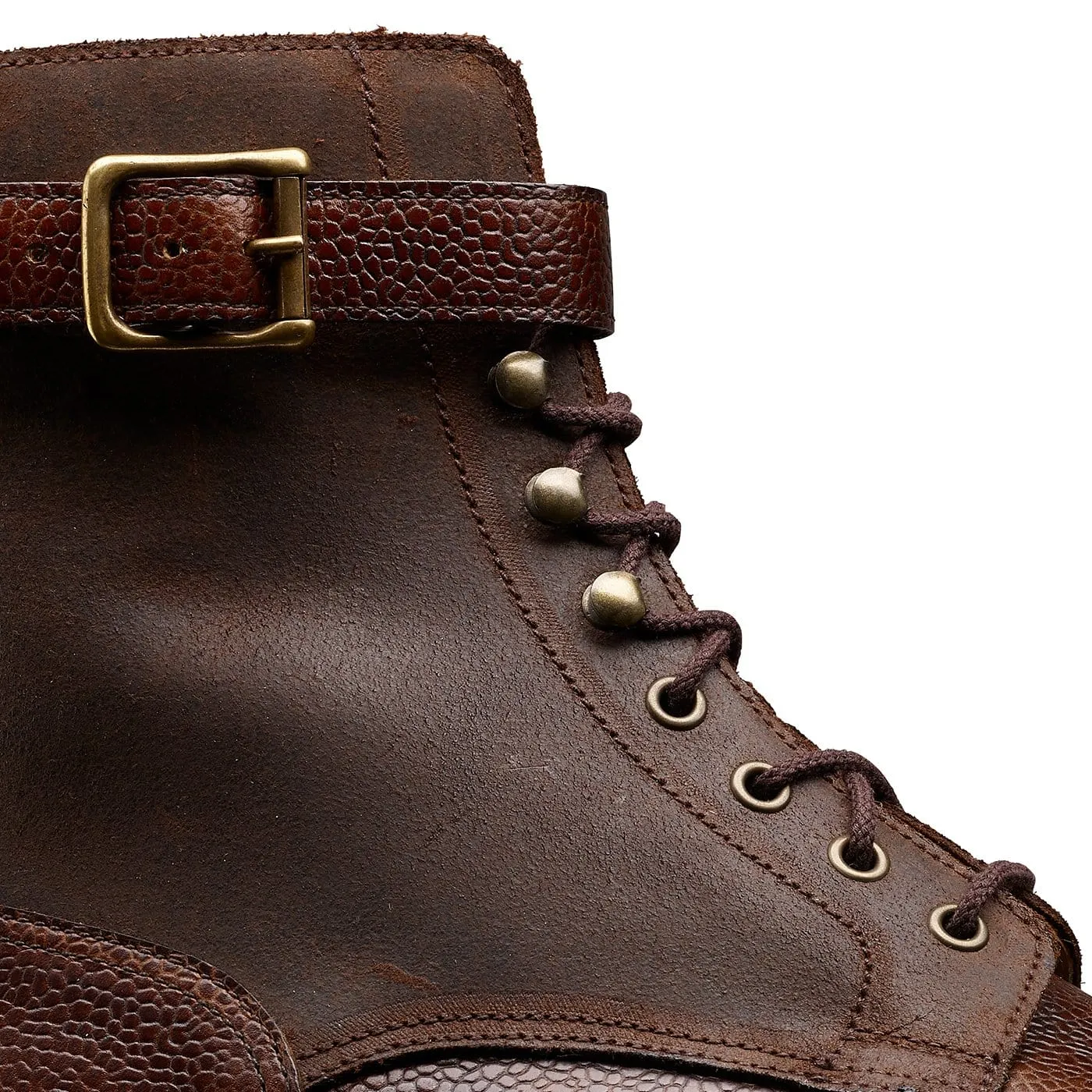 Aldershot Dark Brown Scotch Grain & Dark Brown Rough-Out Suede sold by Crockett & Jones product image thumbnail 5