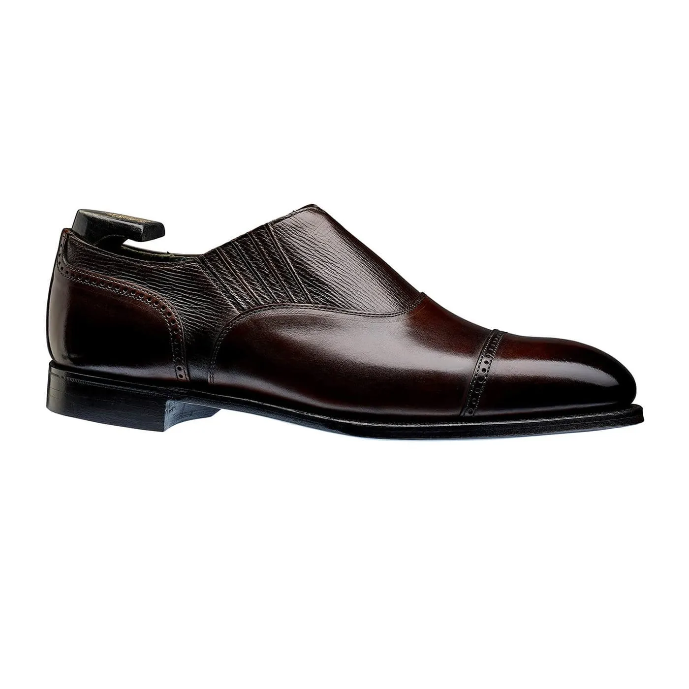 Magee Dark Brown Antique Calf & Dark Brown Willow Grain sold by Crockett & Jones product image thumbnail 3